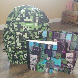 Minecraft Backpack with folder & notebook